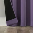 thumbnail image 5 of Sun Zero Rianna Theater Grade Extreme 100% Blackout Rod Pocket Curtain Panel, 40"X63", Amethyst Purple, 5 of 8