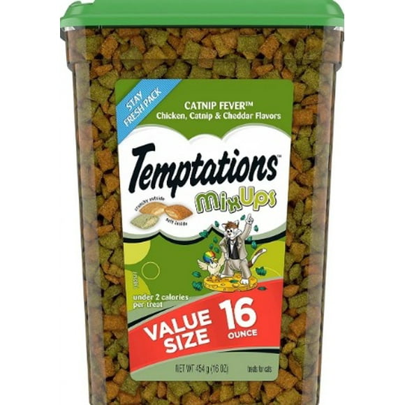 TEMPTATIONS MixUps Treats for Cats CATNIP FEVER Flavor 16 Ounces