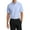 Oxford Blue, variant on Just Blanks Short Sleeve SuperPro Oxford Shirt Button-Down Collar Back Shoulder Pleats, White, 4XL