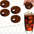thumbnail image 1 of Tapa reutilizable de silicona para lata de refresco QICWUOY, color marrón, 1 pieza, 1 of 8