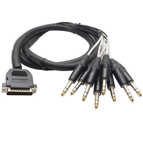 Seismic Audio - SA-DB8T5 - DB25 à 8 Canaux 1/4 Pouces TRS 5 Pieds Câble D-Sub Serpent Patch Interface Baie Câble Modulaire