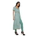 thumbnail image 3 of Moomaya Robes à Fente Imprimées pour Femmes Manches Courtes Kurti Tenue d'Été, 3 of 6