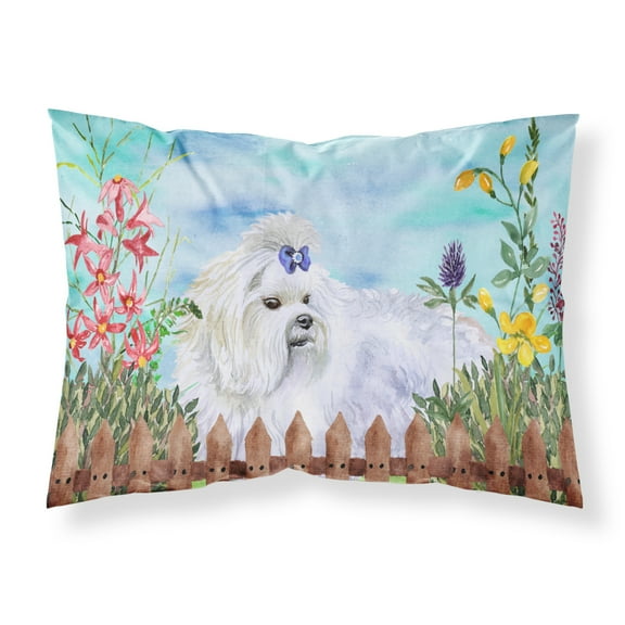 Maltese Spring Fabric Standard Pillowcase