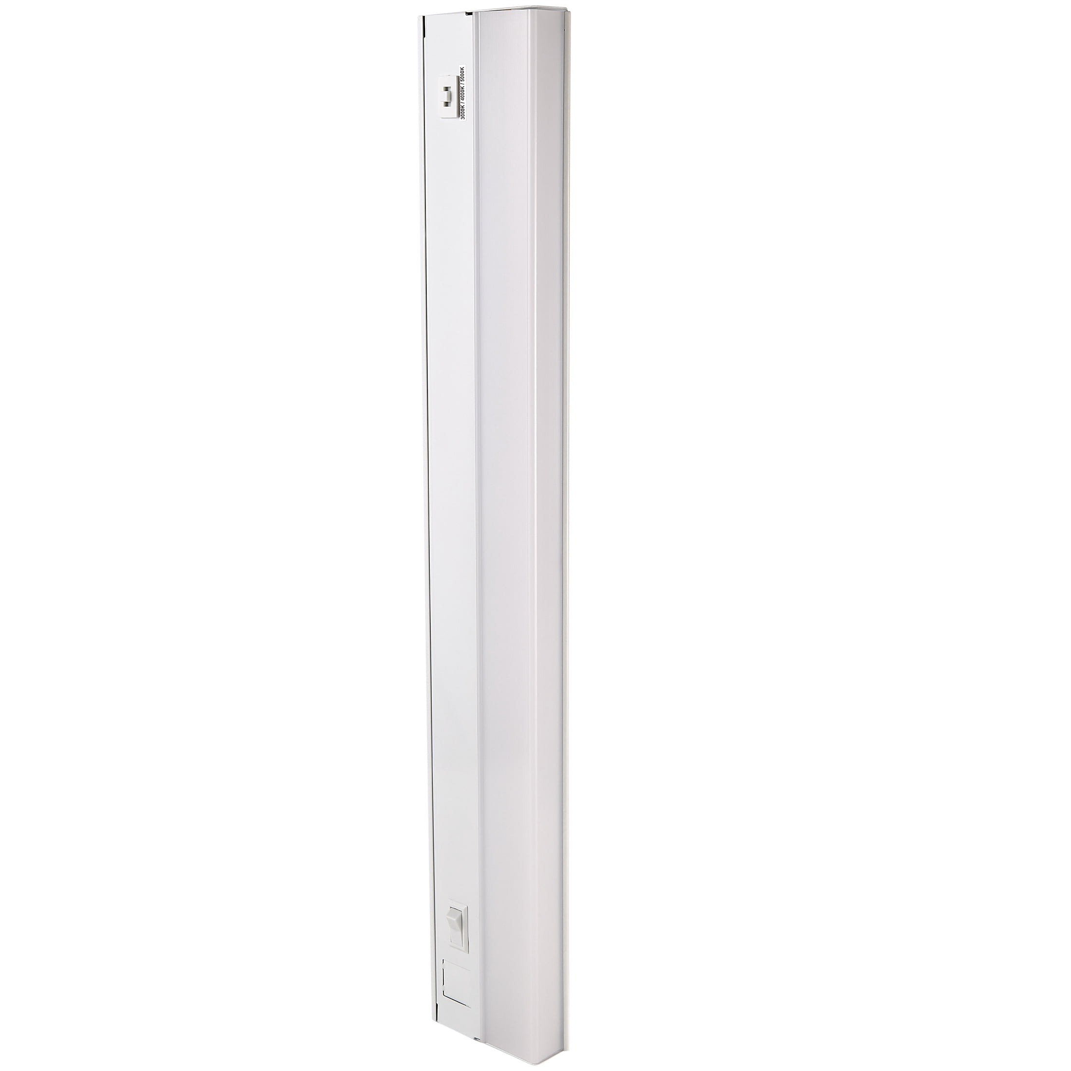 Maxxima 24 in. Hardwired LED Under Cabinet Light - 950 Lumens, 3 CCT, Color Temperature Slide Control, 3000K/4000K/5000K, Kitchen and Indoor Lighting Fixture, White, On/Off Switch, ETL Listed
