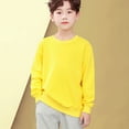 thumbnail image 6 of Gubotare Toddler Sweatshirt Boys Crewneck Toddler Baby Boy Girl Football Outfit Long Sleeve Crew Neck Print Sweatshirt Shirt Pullover Fall Clothes Size 12 18 Months (Yellow,12-18 Months), 6 of 6