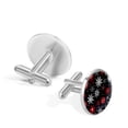 thumbnail image 3 of Snowflakes Premium Stainless Steel Shirt Cufflink Set for Men - Ideal for Formal Attire and Special Events, 3 of 6