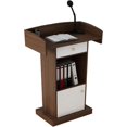 thumbnail image 1 of Podium Stand Wood, Height 48.8IN Pulpits for Churches, Reception Desk Lectern with Spacious Drawer for Hotels, Seminars, Weddings and Classrooms (Color : A, Size : 60x42x124CM), 1 of 1
