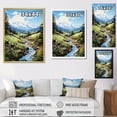 thumbnail image 4 of Designart "Summer Peaks Pastoral Green Mountain Serenity III" Cottage Floater Framed Wall Art Print, 4 of 7