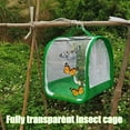 thumbnail image 2 of POINTERTECK 8 inch Small Insect and Butterfly Habitat Cage Net with Handle and Zipper Insect Mesh Cage Collapsible and Portable PVC Butterfly Caterpillar Mesh Terrarium for Outdoor Garden, 2 of 8