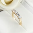 thumbnail image 4 of Elegant Womens Gold Plated White Copper Zircon Ring Fashion Jewelry Gift For Women, 4 of 5