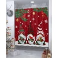 thumbnail image 4 of Christmas Shower Curtains for Bathroom Gnome Fabric Shower Curtain with Hooks, Red Cardinals Shower Curtain Set, Winter Merry Xmas Bathroom Curtains Decoration, Waterproof Polyester, 36"x72" Long, 4 of 6