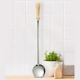 thumbnail image 2 of Zendeu Wood-Handle Paella Skimmer Spoon (26 inch Long), 2 of 4