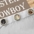 thumbnail image 4 of Homewish Retro Western Cowboy Black Out Curtains,Vintage Bull Skull Curtains Pack of 2 (42x63 Each),Rustic Farmhouse Cabin Bedroom Curtains For Boys Teens,Microfiber Bedroom Decor, 4 of 6