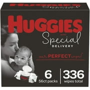 Huggies Special Delivery Hypoallergenic Baby Wipes, Unscented, 6 Flip-TopPacks (336 Wipes Total)