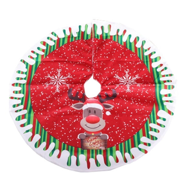 Inteprter de árbol de Navidad para sala de estar, dormitorio, árbol de Navidad, alfombra redonda, tela no tejida, 80cm de diámetro, 2020 Kits de decoración para fiestas Ciervo Inteprter HA002355-03
