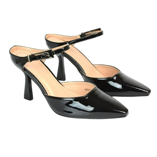 XY London Chaussures de Cour à Talon Aiguille Haut Pointu pour Femmes Daisy May