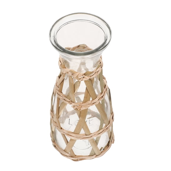 BEADCEST Vase Lumineux Décorations de Table en Verre Rustique pour Salle à Manger 1Pcs