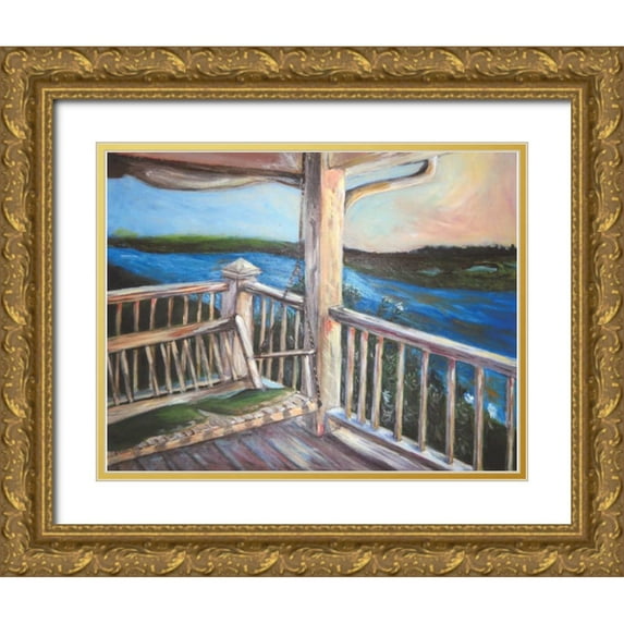 Seay, Anne 18x15 Gold Ornate Wood Framed with Double Matting Museum Art Print Titled - Porch