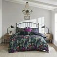 thumbnail image 3 of Madison Park Tasha 5-Piece 100 Percent Polyester Comforter Set in Black, 3 of 15