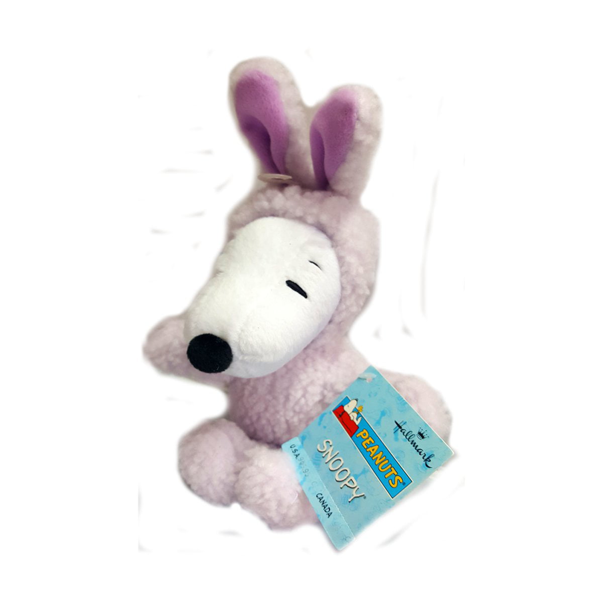 Hallmark Peanuts Snoopy Easter Bunny Rabbit 11" Plush Stuffed Animal Toy 