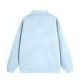 thumbnail image 3 of Teissuly Men's Casual Pullover Top With Suede Solid Color Loose Fitting Men's Long Sleeved Lapel Top/shirt, 3 of 6