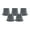 Gray, variant on Meriville Set of 5 Off White Faux Silk Clip On Chandelier Lamp Shades, 4-inch by 6-inch by 5-inch
