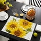 thumbnail image 1 of pstuiky Manteles individuales con diseño de conejos de Pascua y flores|antideslizantes, 1 of 6