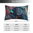 thumbnail image 2 of Yiaed Colorful Floral Patterned Horse Print Brushed Microfiber Envelope Pillowcases, Standard,Envelope Closure Pillow Cases(No pillow core)-20"x30", 2 of 6