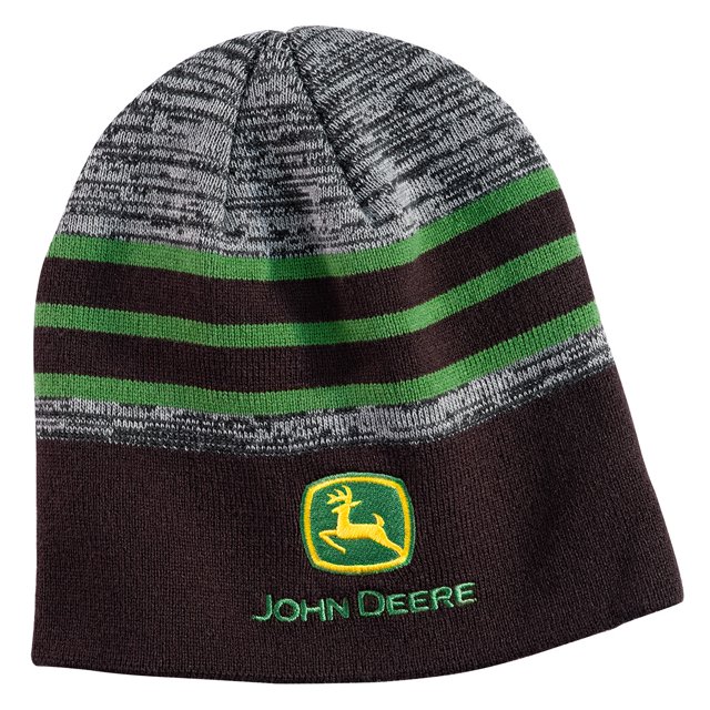 John Deere Green Striped Beanie LP83156