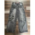 thumbnail image 3 of Y2K Street Jeans Hip-hop Bordado de letras 90s Clásico Retro Pantalones vaqueros sueltos Hombres y mujeres Pantalones de pierna ancha de cintura alta, 3 of 5