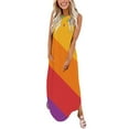 thumbnail image 1 of Robe T-Shirt pour Femmes, Design d'Été, Robe Décontractée, Sans Manches, Col en V, Longue Robe d'Allaitement en Solde, 1 of 5