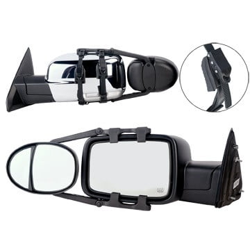 K-Source Exterior Towing Mirror 3990 Clip-On; Dual Lens; 5 Inch X 7 Inch