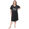 thumbnail image 2 of FEREMO 3 Pack Nightgowns for Women Plus Size V Neck Printed Sleepwear Loose Comfy Night Gown, 2 of 6
