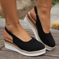 thumbnail image 3 of IUJSOY Wedges Sandals for Women Platform Espadrilles Slingback Closed-toe Clogs Summer Sandals, 3 of 9