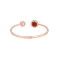 thumbnail image 2 of Bvlgari Classic Carnelian Mother Of Pearl Open Flip Bracelet 18K Rose Gold Sz M, 2 of 9