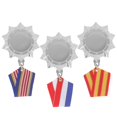 thumbnail image 5 of 3pcs Alloy Memorial Brooch Medals for Soldier Gatherings, School Competitions, and Event Party Favors Random Styles, 5 of 5