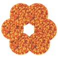 thumbnail image 2 of Haosy Set of 6 Drink Woven Coaster with Holder Heat Resistant Non-Slip Bar Coasters 4 Inches Lava Pixel Art, 2 of 7