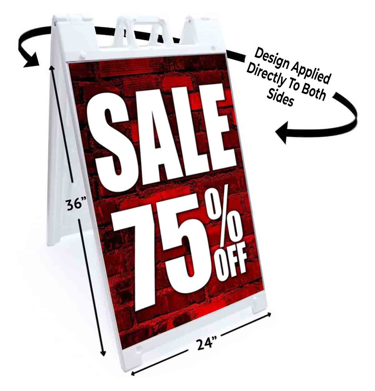 Sale 75 Percent Off (24" X 36") Vinyl Decal Only (Pack of 2) |Sign|Sticker|Poster