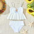 thumbnail image 4 of Bathing Suits for Teens 13-14 Girls Swimsuit Two Pieces Bikini Set Ruffle Bathing Suits Adjustable Straps with Padad Tankini Swimwear, 4 of 6