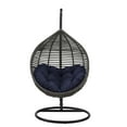thumbnail image 4 of Modway Garner Teardrop Outdoor Patio Swing Chair with Stand in Gray/Navy, 4 of 6