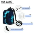 thumbnail image 3 of Rocae Blue Marble And Gold for Durable Canvas Backpack Leisure Large Bag Travel Rucksack Multi-function Backpack Medium, 3 of 8