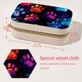 thumbnail image 5 of Dog Paw Print Velvet Portable Travel Organizer with Removable Compartment - Gift with Bracelet Holder, Jewelry Box, and Jewelry Organizer, 5 of 7