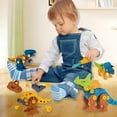 thumbnail image 3 of BESTSKY Take Apart Dinosaur Toy,STEM Toys for Kids Dinosaur Building Blocks 4PCS STEM Dinosaur Toys Educational Gifts Stocking Stuffers for 3 4 5 6 7 8 Year Old Boys Girls, 3 of 7