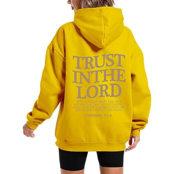 Bibifish Womens Hoodies Letter Graphic Hooded Sweatshirts Long Sleeve Loose Fit Casual Daily Outings Inspirational Stylish Pullover