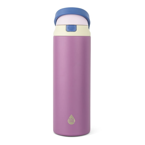 TAL 24oz Stainless Steel 2-in-1 Water Bottle with Straw and Chug Lid, Purple