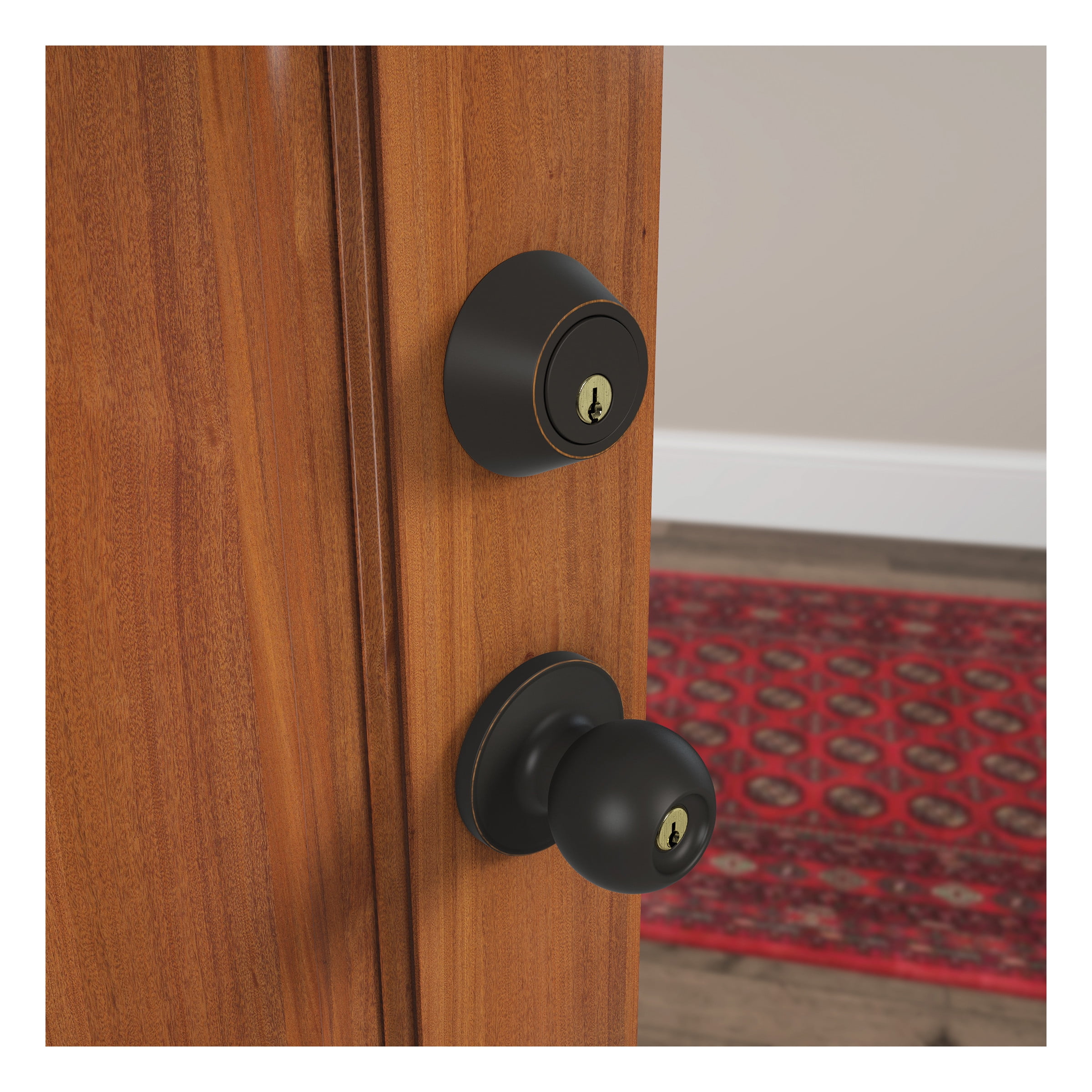 First Secure by Schlage Rigsby Bed / Bath Privacy Door Knob in