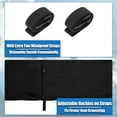 thumbnail image 6 of Unique Bargains Square Frame Bimini Top Storage Boot Cover with 2 Fixed Straps Boat Bimini Storage Bag Sun Resist Universal for 3 Bow 4 Bow 1 Set Black 79 in, 6 of 7