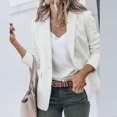 thumbnail image 4 of SAILING Chaquetas de negocios de manga larga para mujer Chaqueta tipo cárdigan de trabajo informal Blazers con cuello chal, 4 of 5