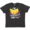 thumbnail image 3 of Inktastic I'm a Bananas for You with Cute Banana and Hearts Youth T-Shirt, 3 of 5