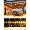 thumbnail image 2 of 25FT Outdoor String Lights, Patio Lights with 10+1 LED Dimmable Waterproof Shatterproof ST38 Retro Edison 2700K Bulbs for Balcony Yard, Black, 2 of 9